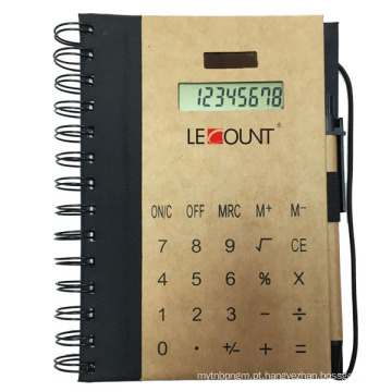 Calculadora de caderno com calculadora, nota e caneta esferográfica, capas de papelão (LC810)